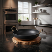 Pure Iron Wok/Deep Kadhai with – Cooking Wok
