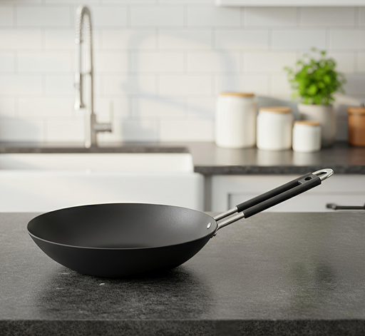 Iron Chinese Wok with Steel PVC Handle – Cooking Wok