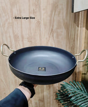 Pure Iron Wok/Deep Kadhai with – Cooking Wok