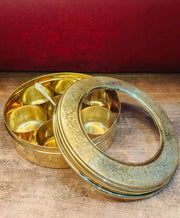 Brass Spice Box with see-through lid – Masala Spice Box