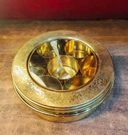 Brass Spice Box with see-through lid – Masala Spice Box
