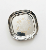 Stainless Steel Set of 12 pieces- Quarter and Full-Size Plates with Laser Print Set 