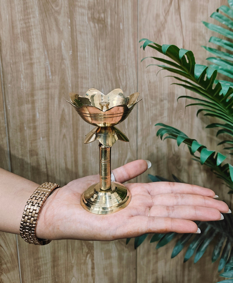 Brass Lotus Kamal Diya – Brass Oil Lamp