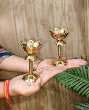 Brass Lotus Kamal Diya – Brass Oil Lamp
