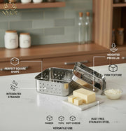 Premium Stainless Steel-square Paneer Maker  – Press Mould
