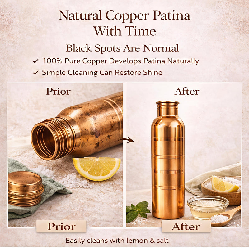 Pure Copper Water Bottle with silver touch – Copper Water Bottle