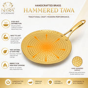 nyra-kitchenware-premium-brass-hammered-tawa-griddle-roti-pan