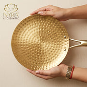 nyra-kitchenware-premium-brass-hammered-tawa-griddle-roti-pan