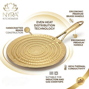 nyra-kitchenware-premium-brass-hammered-tawa-griddle-roti-pan