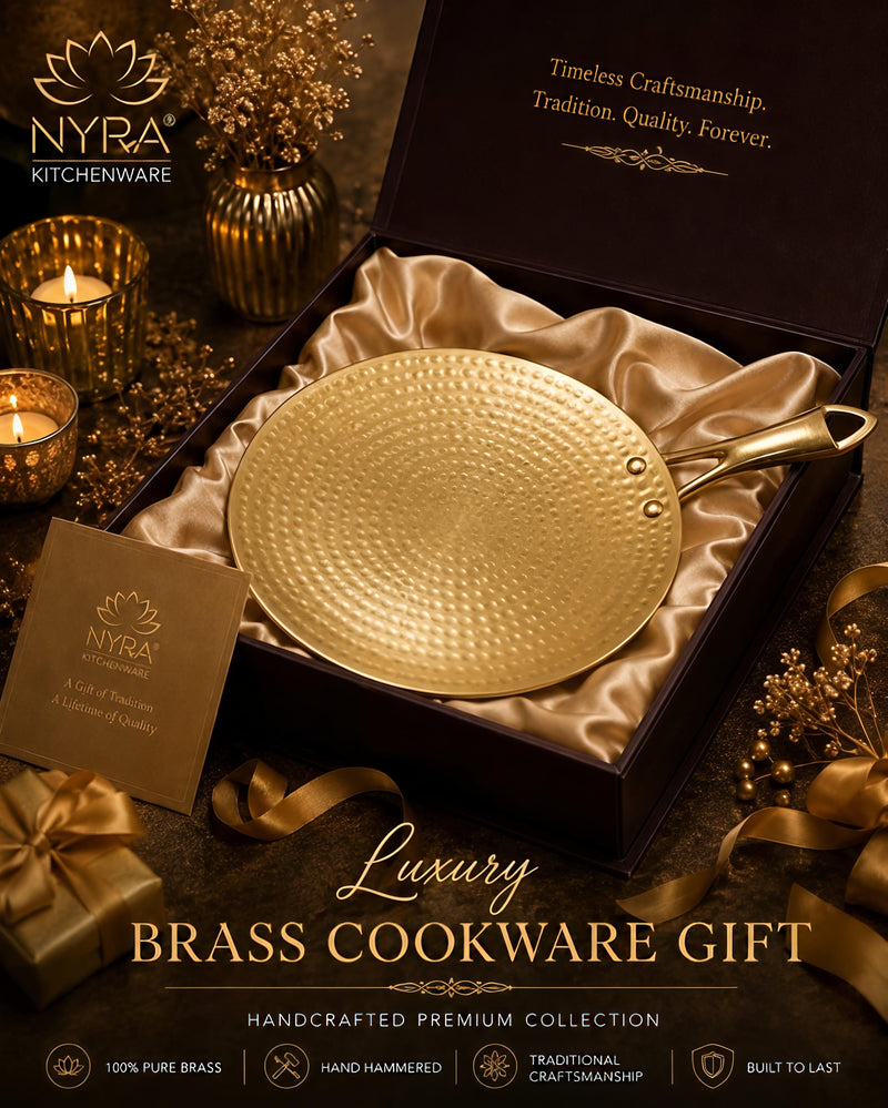 nyra-kitchenware-premium-brass-hammered-tawa-griddle-roti-pan