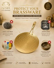 nyra-kitchenware-premium-brass-hammered-tawa-griddle-roti-pan
