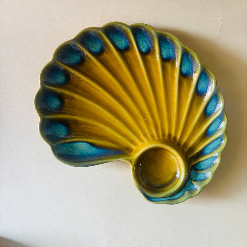 ceramic-kitchen-suncrest-mustard-peacock-platter-with-dip-bowl