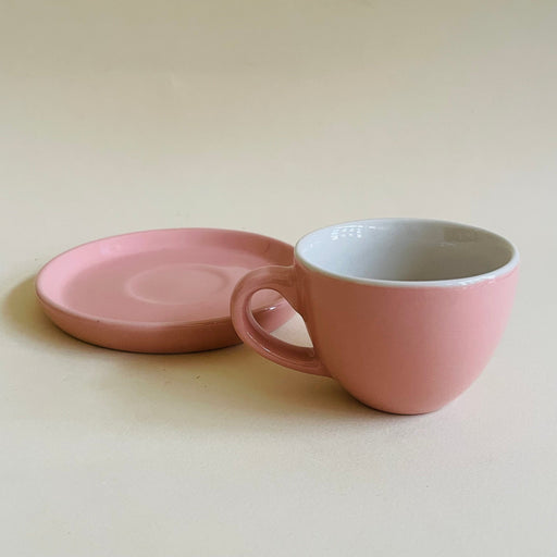 Baby Pink Espresso Cup Saucer Set