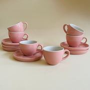 Baby Pink Espresso Cup Saucer Set