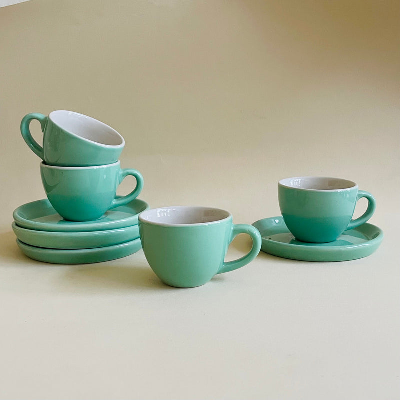 Sage Green Espresso Cup Saucer Set
