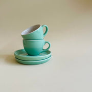 Sage Green Espresso Cup Saucer Set