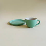 Sage Green Espresso Cup Saucer Set