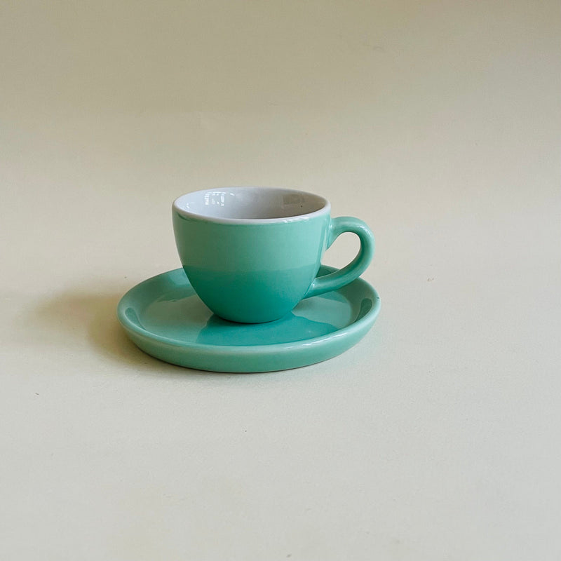 Sage Green Espresso Cup Saucer Set