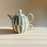 ceramic-kitchen-green-white-striped-tee-pot-set