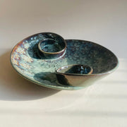 The Dual Spiral Olivia Ceramic Serving Platter