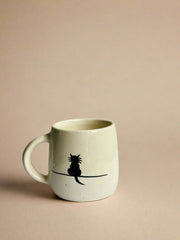 Nurture India Black Cat Ceramic Mug 8-oz