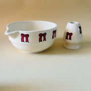 ceramic-kitchen-red-bow-matcha-bowl-whisk-holder-set-handcrafted-elegance-for-your-daily-ritual