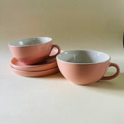 Blush Pink Latte Cup Saucer Set 320ml