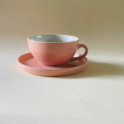 Blush Pink Latte Cup Saucer Set 320ml