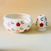 ceramic-kitchen-red-pink-floral-matcha-bowl-whisk-holder-set