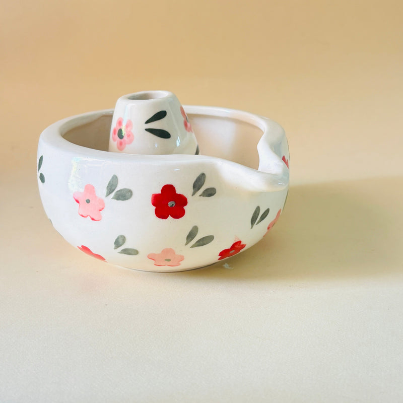 ceramic-kitchen-red-pink-floral-matcha-bowl-whisk-holder-set