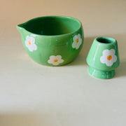 ceramic-kitchen-green-floral-matcha-bowl-whisk-holder-set-handcrafted-elegance-for-your-daily-ritual