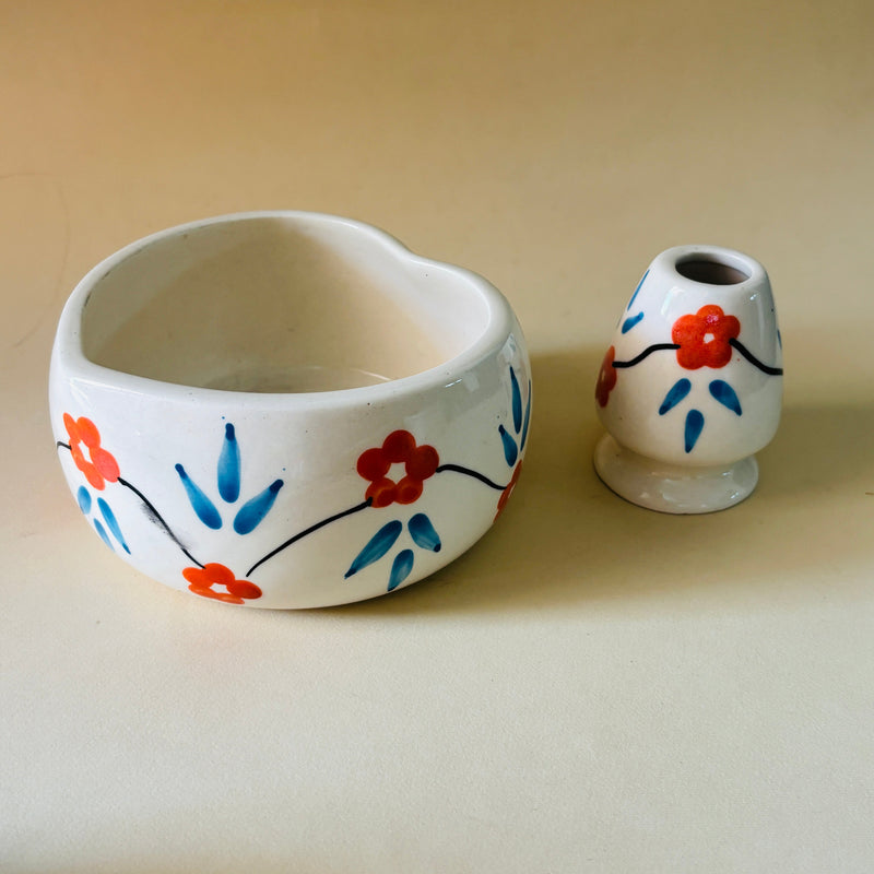ceramic-kitchen-red-blue-floral-matcha-bowl-whisk-holder-set-handcrafted-elegance-for-your-daily-ritual