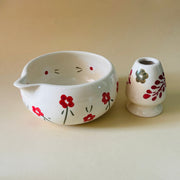 ceramic-kitchen-red-floral-leaf-matcha-bowl-whisk-holder-set