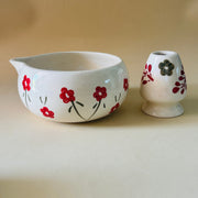 ceramic-kitchen-red-floral-leaf-matcha-bowl-whisk-holder-set