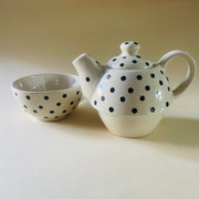 Black Polka Dot Tee Pot Set