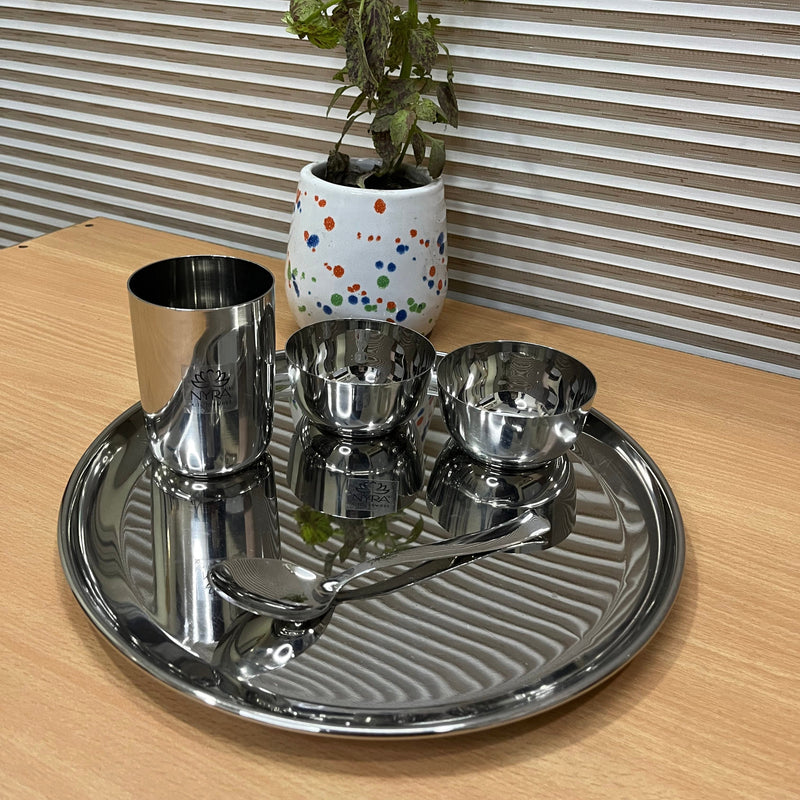 Stainless Steel Premium Thali/Dinner Set of 5pcs