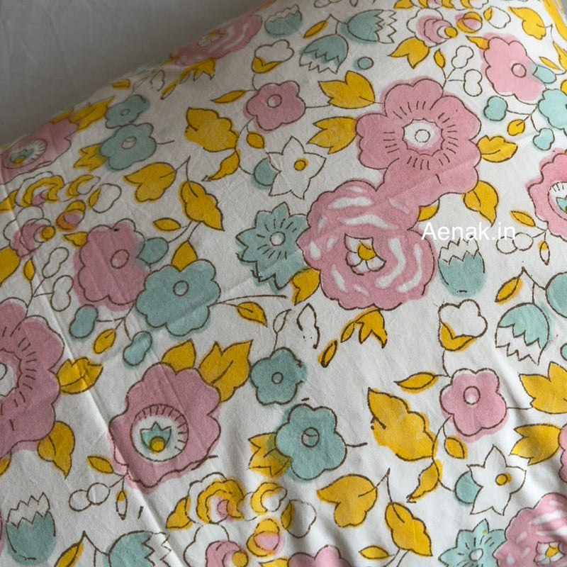 aenak-yellow-green-cypress-handblock-premium-cotton-bedsheet-set