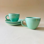 Aqua Serenity Cup Saucer Set 180 Ml Ceramic Kitchenware