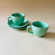 Aqua Serenity Cup Saucer Set 180 Ml Ceramic Kitchenware
