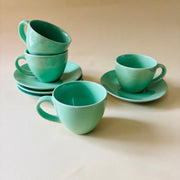 Aqua Serenity Cup Saucer Set 180 Ml Ceramic Kitchenware