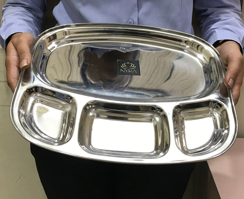 Stainless-Steel rectangle-shaped Bhojan Thali – Kitchen Utensil