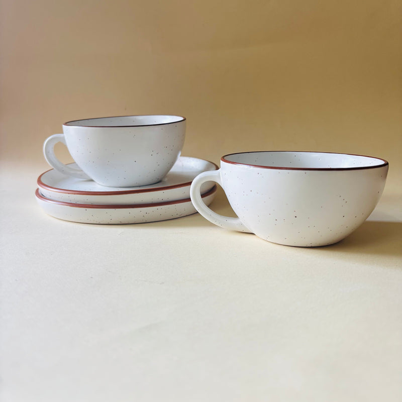 The Marbella Cappucino Cup Saucer Set Ceramic Kitchenware