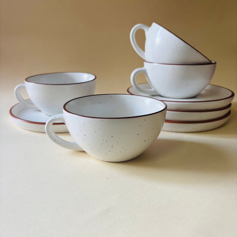 The Marbella Cappucino Cup Saucer Set Ceramic Kitchenware