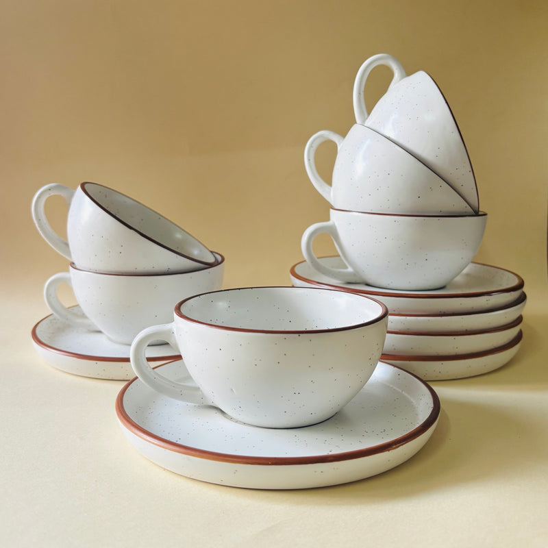 The Marbella Cappucino Cup Saucer Set Ceramic Kitchenware