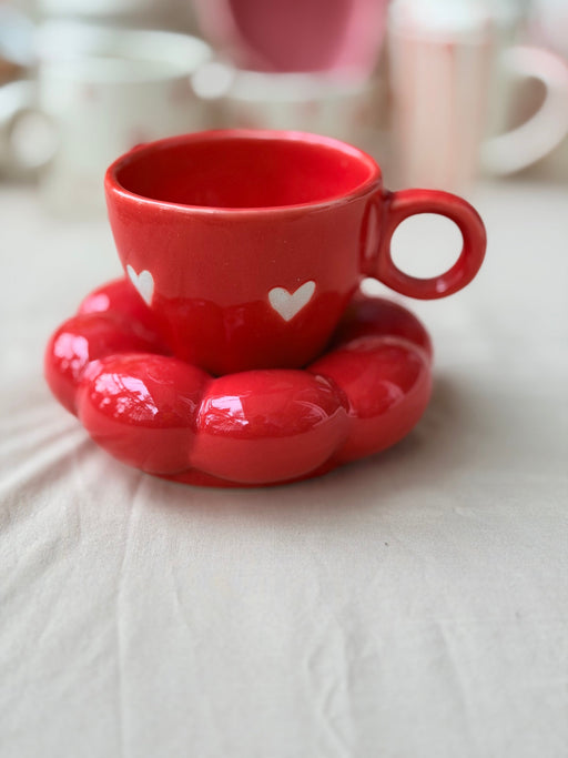 Love Bloom Ceramic Mug & Saucer Set