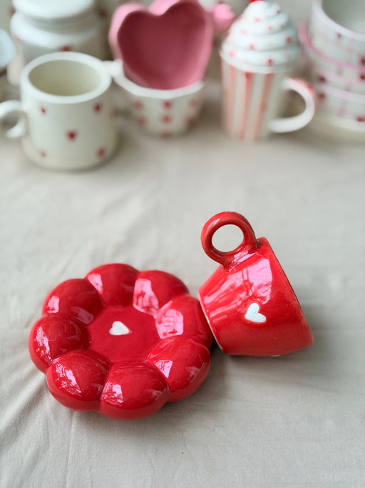 Love Bloom Ceramic Mug & Saucer Set