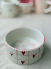 Love Grid Ceramic Serving Bowl