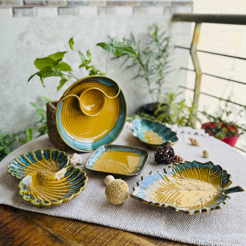Limited Edition Collection A Set Of 5 Stunning Ceramic Serving Platters