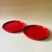 Rojo Sangre Snack Plates Ceramic Kitchenware