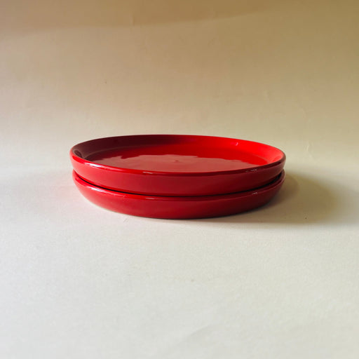Rojo Sangre Snack Plates Ceramic Kitchenware